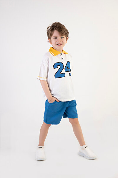 Harika KIDS Boy's Collared Gabardine Shorts 2 Piece Set
