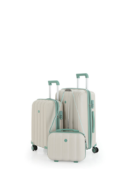 MÇS Mçs Polipropilen 3'lü Valiz Seti Orta & Kabin & Makyaj V305