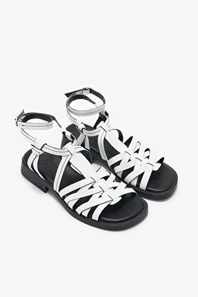 Louis Cardy Bero White Genuine Leather Women's Sandals