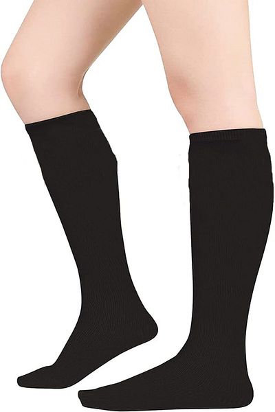 Hepsine Rakip Комплект от 6 дамски чорапи до коляното, обикновени, памучни