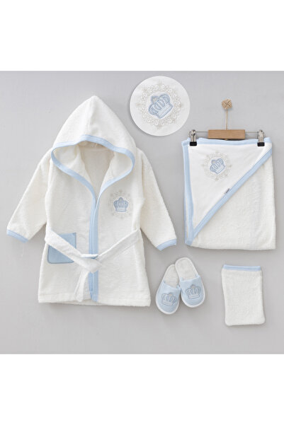 Generic Brand 4-Piece Bathrobe Set 0-12 Months Crowned Bathrobe Set