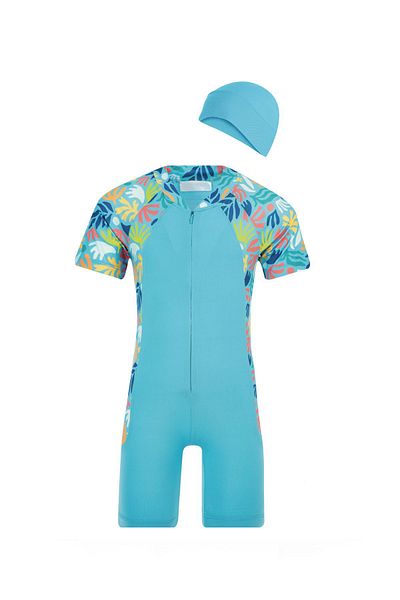REMSA Salopetă Costum de baie cu mânecă scurtă pentru înotător cu pantaloni scurți Mateo 8347 Turcoaz