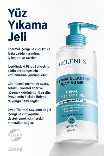 Celenes 250ml Dry/Sensitive Thermal Cleansing Gel