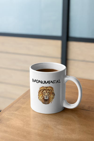 qoeuyl boutique كوب بطبعة أسد Monumental