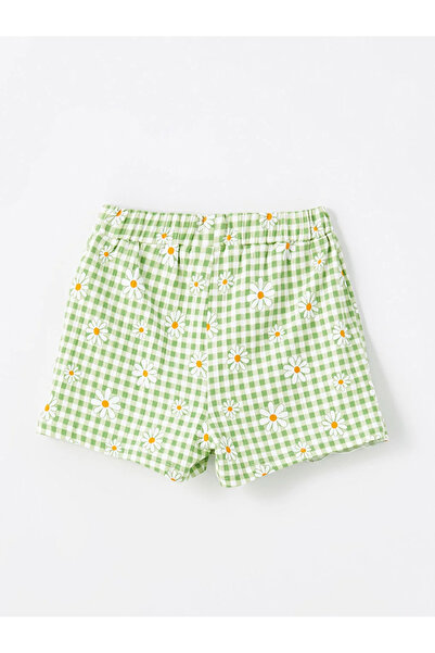 LC Waikiki LCW baby Bisiklet Yaka Kısa Kollu Baskılı Kız Bebek Tişört ve Şort Etek 2'li Takım Mrglobal