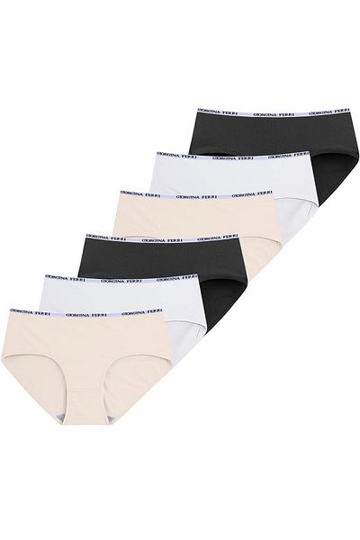 GIORGINA FERRI Premium Lycra 6 Pack Bato Panties Box - Καθημερινή χρήση, Amelia G-008 C