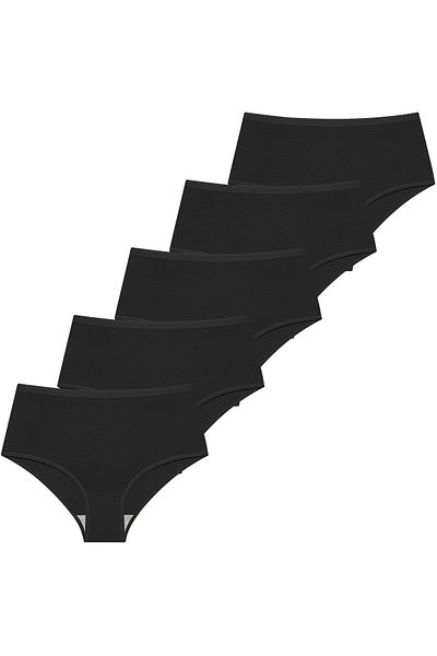GIORGINA FERRI Lycra Box of 5 Premium High Waist Panties Suitable for Daily Use Berry G-007 E