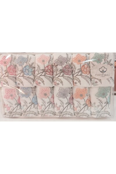 Blue Home Хазангулю Кадифе Аналі Кызлы Хавлу / 6 штук 50 x 90 / 6 штук 30 x 50 НАБІР РУШНИКІВ