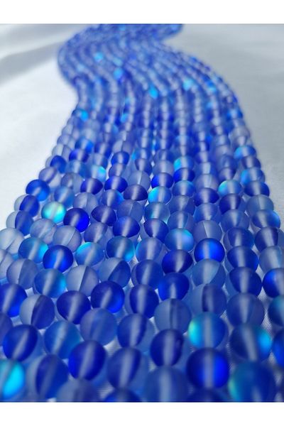 Yüksel Boncuk 8 mm Thermal Quartz (Navy Blue) Stone Natural Stone String