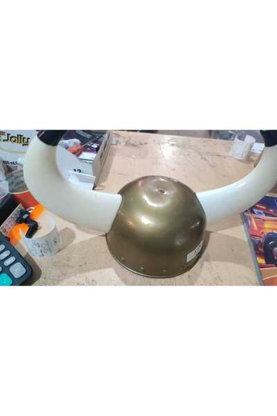 Akyol VİKİNG ŞAPKA - VİKİNG BOYNUZ ŞAPKA - LEDLİ VİKİNG BOYNUZ ŞAPKA 12-24 VOLT