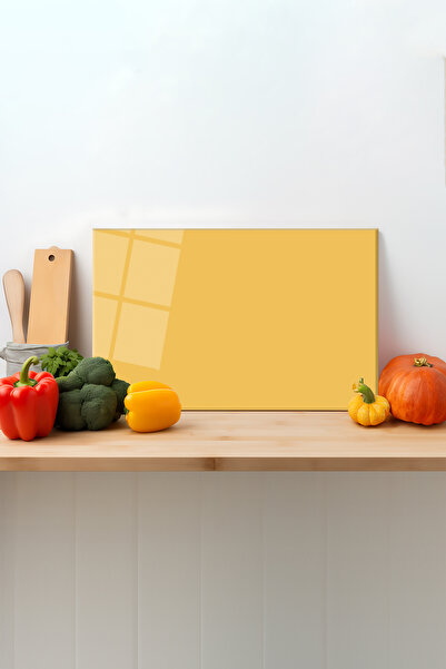 Rosyvien لوح تقطيع زجاجي بلون الميموزا - بأرجل من السيليكون، وقطع العرض، ودرج...