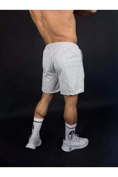 Genel Markalar Siyah Erkek Baskılı Regular Fit Cepli Şort