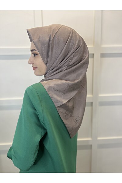 PİRAMİT Κασκόλ Jacquard Monogram, Μονόγραμμα Πυραμίδας, Κασκόλ με σχέδιο καφέ 01009