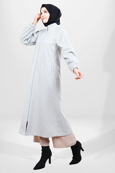 Beyza 3824 Μοντέλο Hijab Grey Cap