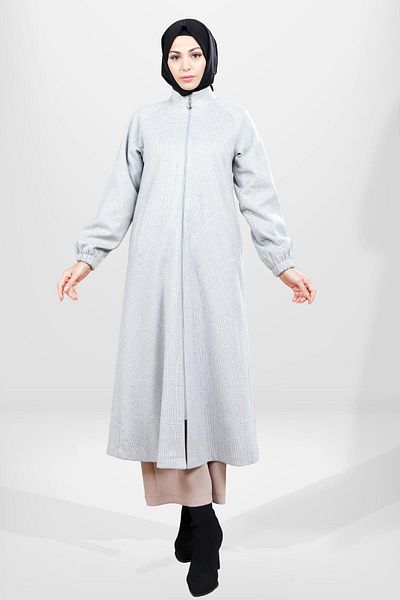 Beyza 3824 Μοντέλο Hijab Grey Cap