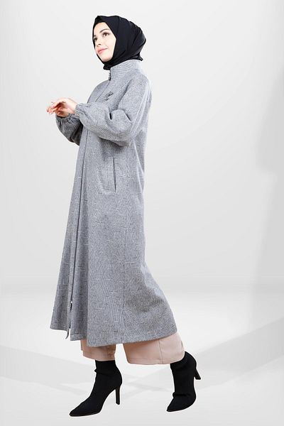 Beyza 3824 Μοντέλο Hijab Μαύρο Σπασμένο Καπάκι