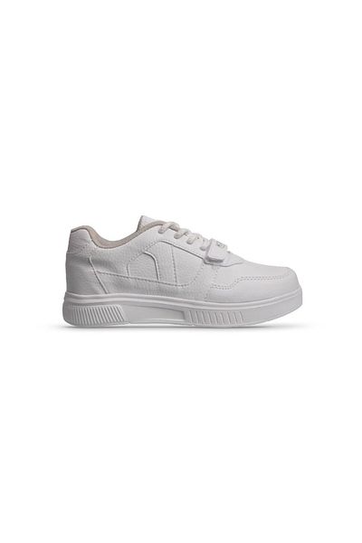 MP ONE Pantofi casual albi cu șireturi/Velcro pentru copii Dreamwalk Explorer