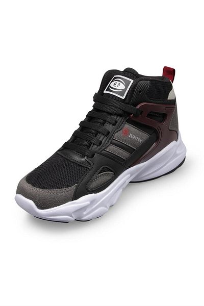 M.P. Unisex Black-burgundy Basket Shoes