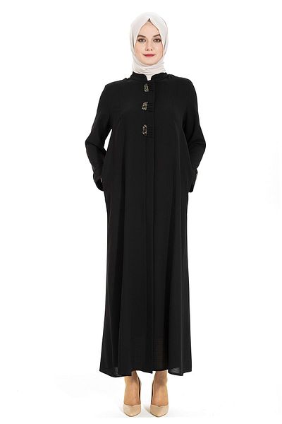 Beyza Ethnic Λεπτομερής Μαύρη Φέρας Nervür - Çağatay 3427
