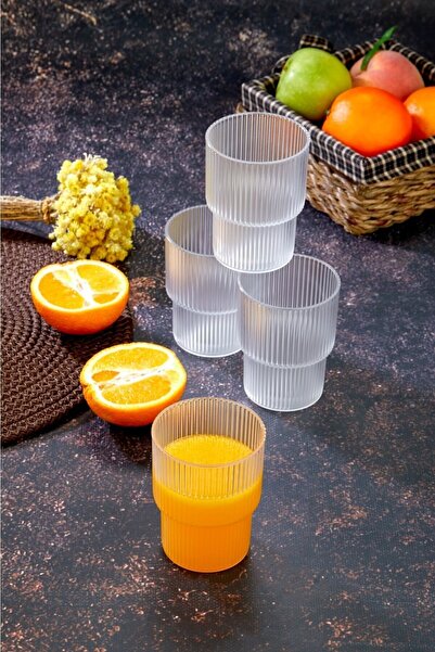 Tinsmith 12'li Bardak - Akrilik Stil Su Meşrubat Bardağı - Dekoratif Içecek B...