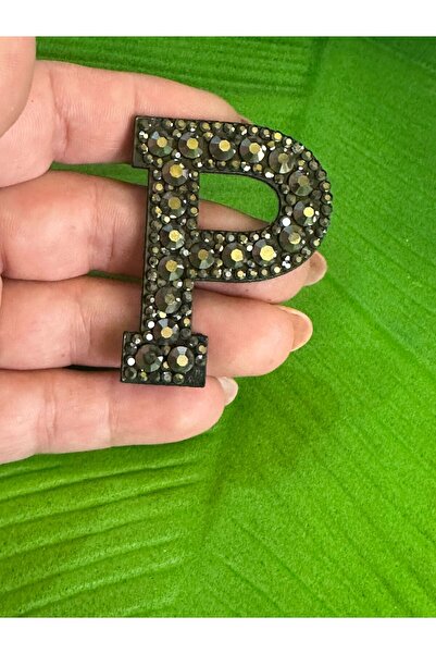 Gönülden Tasarım 5X4 سم حديد لاصق بحجر مدخن حرف P أرما