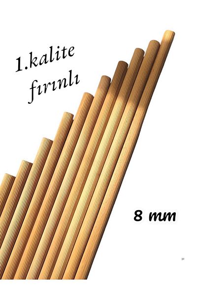 değerli hobi Wooden Kavela Slat Rod Kavela 1st Quality Grooved 8 Mm 20 Cm 40 Pieces