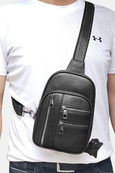 Lederax Geantă pentru piept din piele naturală Bodybag LD484