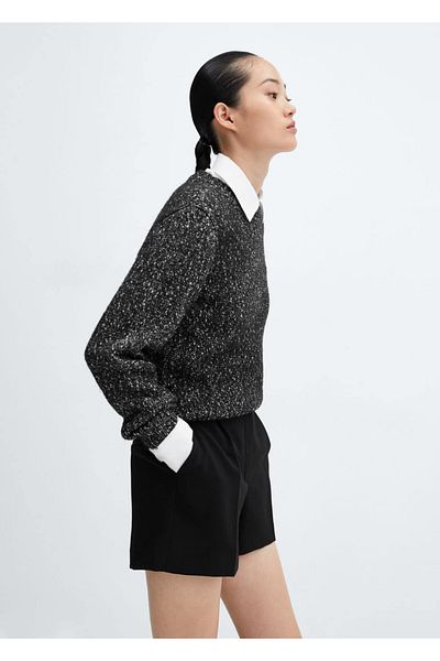 MANGO Woman Round Neck Glitter Sweater