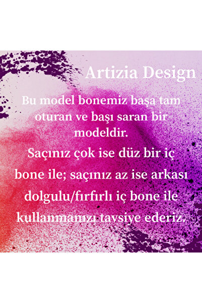 ARTİZİA scuba cloth moon series without filling islamic cap, ready wrap, ready turban