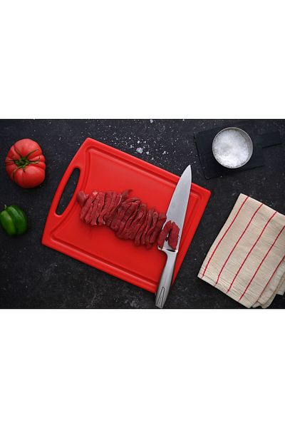 TURALLİ Polyethylene Slotted Double Sided Cutting Board