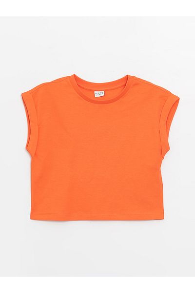 LC Waikiki Dívka - Tričko Basic s krátkým rukávem s výstřihem