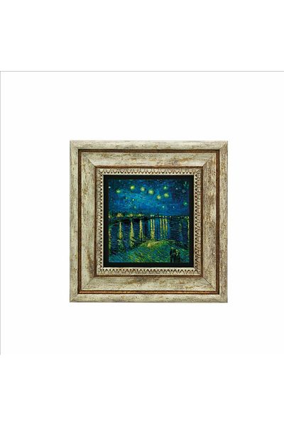 BAKSEPETE Vincent Van Gogh 1888 Pictură imprimată cu piatră naturală înstelată - pe râul Rin, 20cmx20cm Krg-136