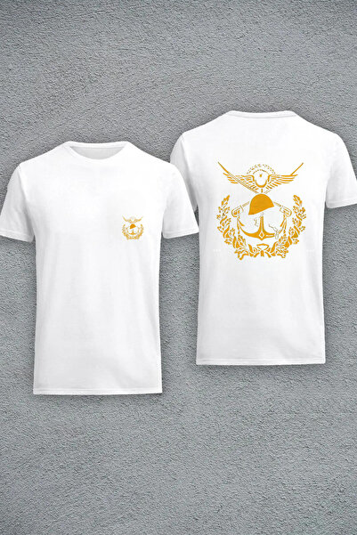 Massgai Unisex Design Commando Printed Oversize Short Sleeve 100% Cotton T-shirt