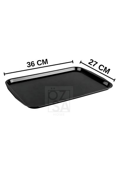 ÖzSa Home 27x36 cm ABS Serving Tray - 10 Pieces Tea Serving Fast Food Presentation Tray Buffet Restaurant