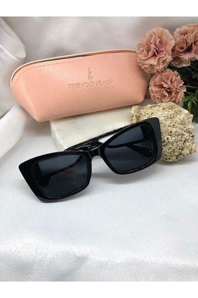 Di Caprio Keds Cat Eye Black and White Women's Sunglasses