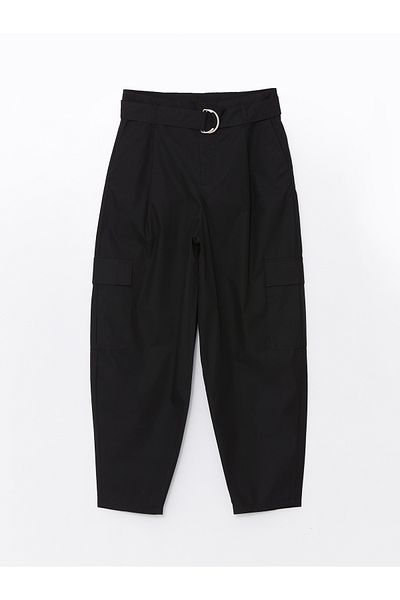 LC Waikiki Pantaloni cargo pentru femei, cu talie confortabilă, cu centură în talie