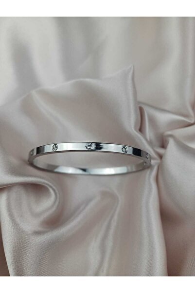 Çelik 316L ÇELİK KELEPÇELİ BİLEKLİK ZİRKON TAŞLI İNCE MODEL