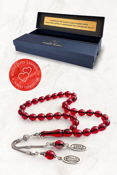 dergah tesbih Squeezed Amber Prayer Beads with Special Design for Your Loved Ones