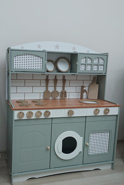 Hedef Beyaz Hazeranlı Oyuncak Mutfak Seti(LEDLİ)