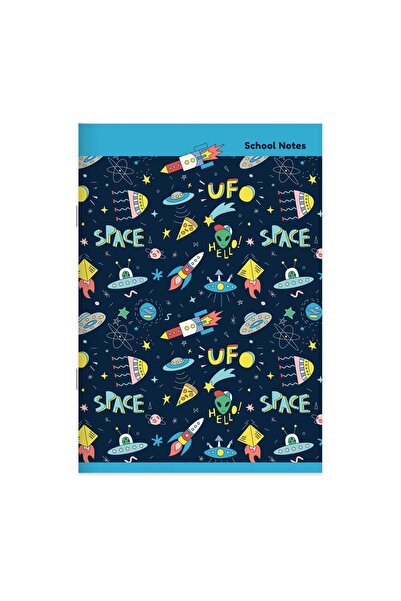 KESKİN COLOR Keskin Color Ufo Tel Dikişli Roket Karton Kapak 80 Yaprak A4 Kar...