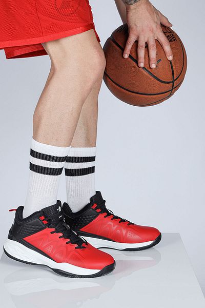 Jump 28652 Red - Black Men's Basketball Sneakers