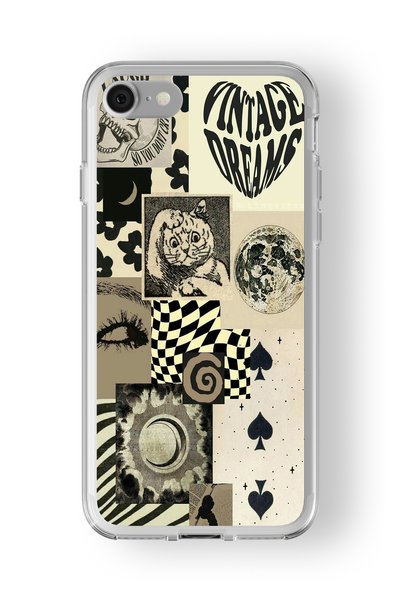 Multitronic حافظة شفافة مطبوعة بتصميم Vintage Dreams متوافقة مع iPhone 6 و6s