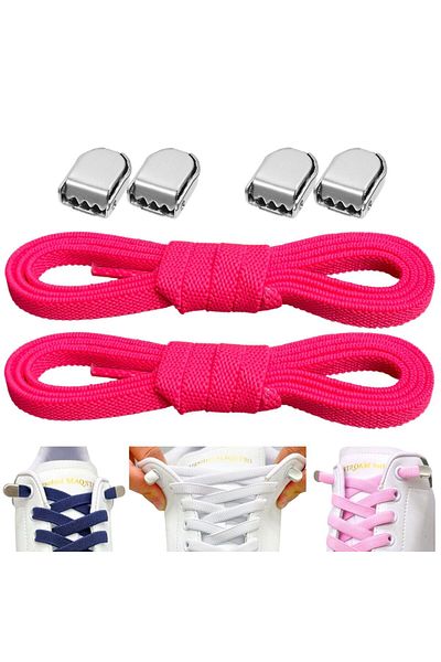 Palwin Super Practical Elastic Laces with Metal Buckle - Smart Shoelaces, 1 Pair