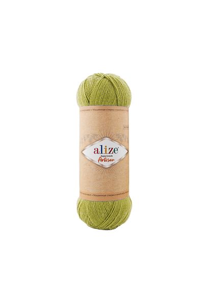 Alize Superwash Artisan 11 - Pistachio Green 100 Gr Wool Hand Knitting Yarn