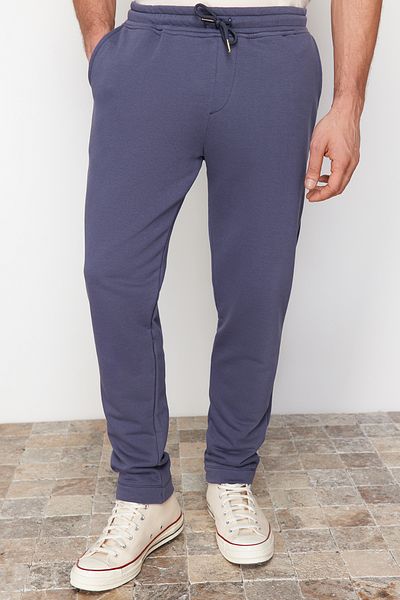 Trendyol Collection Παντελόνι Indigo Basic - TMNSS24EA00008