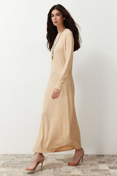 Trendyol Modest Бежевий комплект з кімоно та сукні Orme TCTSS24EB00203