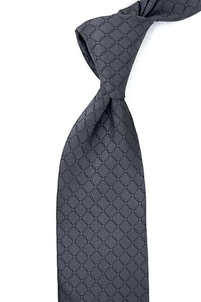 Kravatkolik Lapalco Style Smoked Polka Dot Pattern Italian Silk Tie İk1531