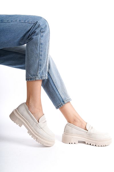 Shu Mhu Γυναικεία Παπούτσια Loafer με Χοντρή Σόλα (COLLEGE) Moccasin
