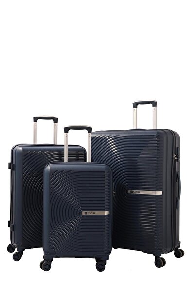 MÇS %100 Polipropilen 3'lü Valiz Seti Büyük + Orta + Kabin Boy CAN374-S