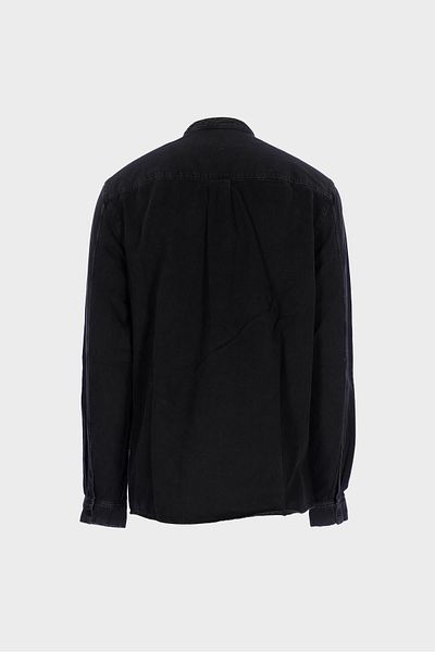 CROSS JEANS Black Regular Fit Jean Shirt - High Collar, Buttoned C 4553-086